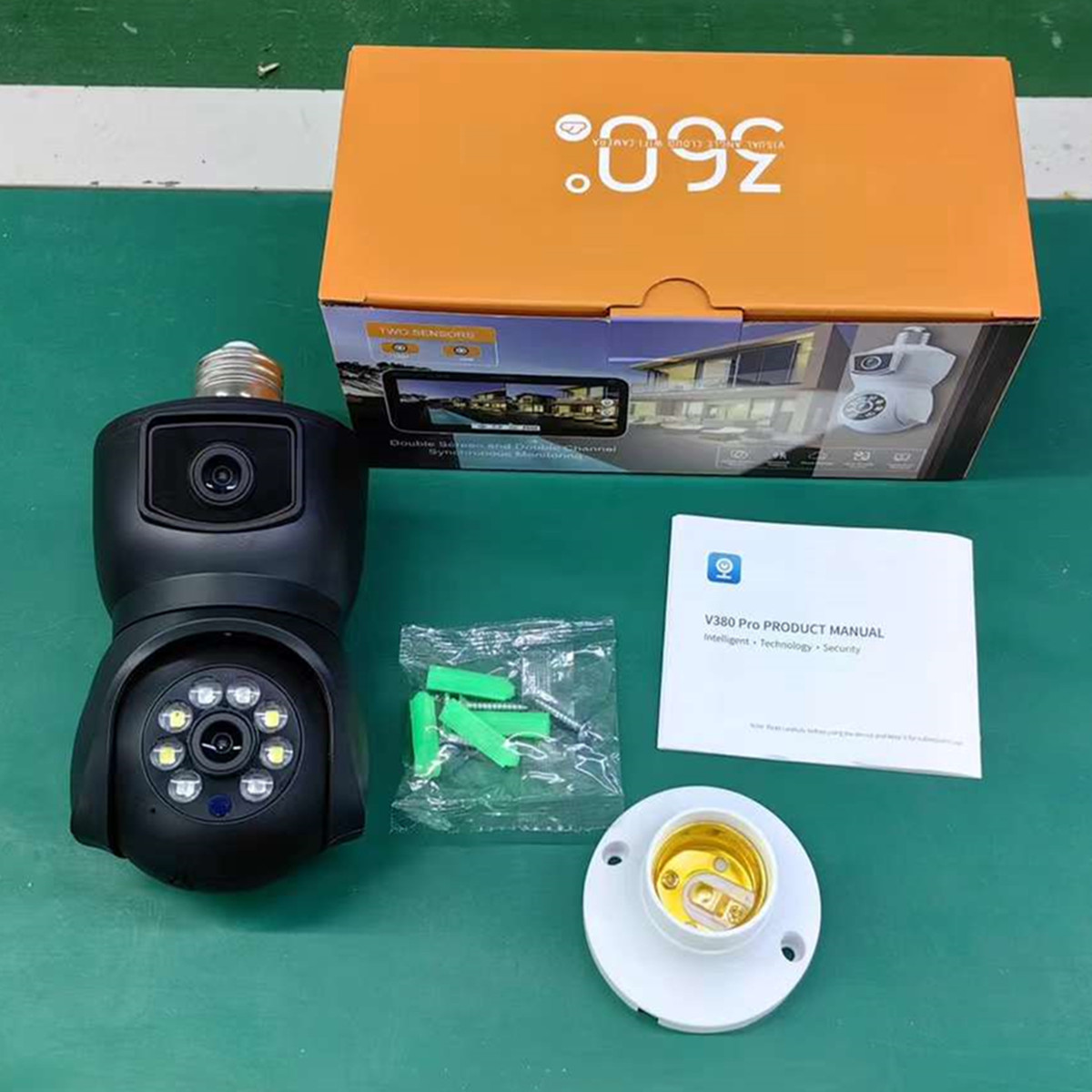 Baby Monitor Split Screen - กล้องวงจรปิดไร้สายแบบโดม PTZ ความละเอียด 4MP รุ่น V380/iCam365