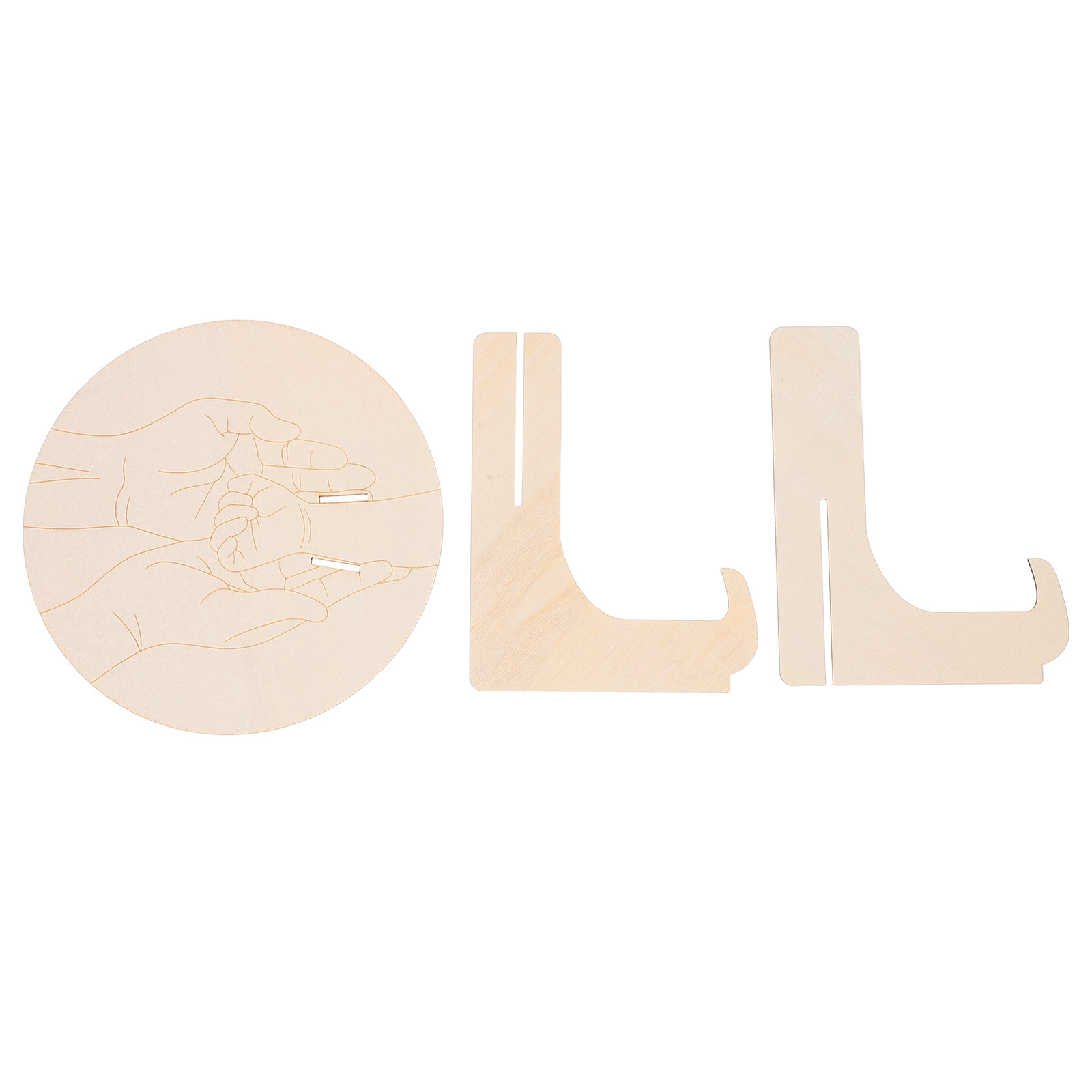 Baby Nursery Keepsake - ชุดที่ระลึกสำหรับเด็กแรกเกิด 1 ชุด ประกอบด้วย แท่นไม้สลักลายสำหรับใส่สายรัดข้อมือเด็กแรกเกิด ป้ายประกาศข่าวดี