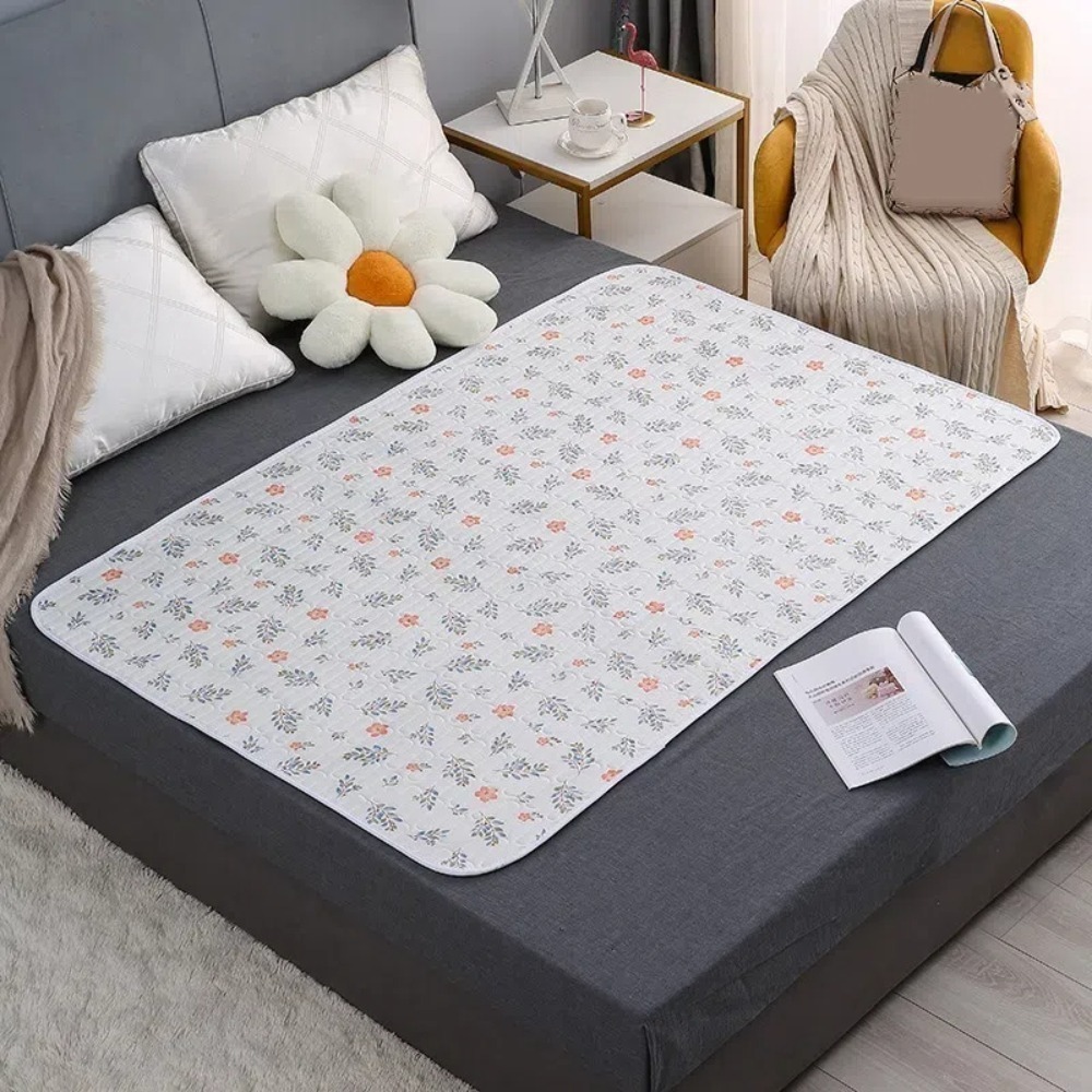 Baby Nursery Carpet - นุ่มกันน้ําเด็กปัสสาวะล้างทําความสะอาดได้ดอกไม้รูปแบบผ้าปูที่นอนแผ่นปัสสาวะBreathable Bed Protectorผ้าอ้อมเด็กวัยหัดเดิน