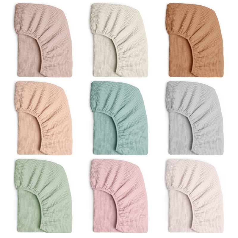Baby Nursery Carpet - ผ้าปูเตียงผ้าฝ้ายมัสลินนุ่มระบายอากาศได้ดีเหมาะสำหรับทารกแรกเกิดเปลเด็กผ้าปูเตียงอเนกประสงค์สีทึบ