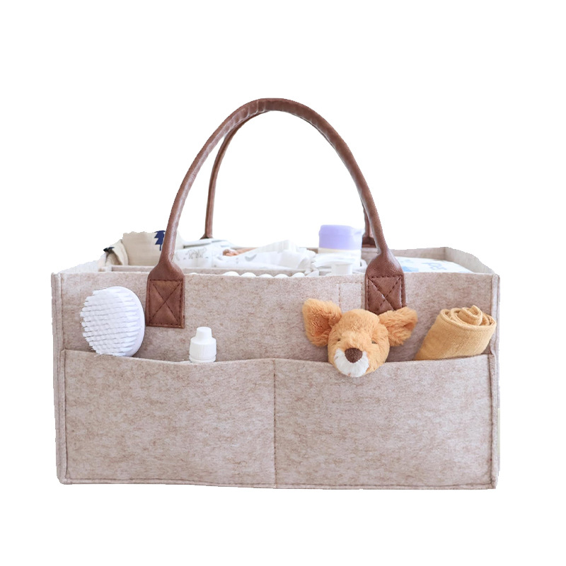 Baby Nursery Organization Ideas - ตะกร้าเก็บของเด็กอ่อนแบบมีหูหิ้ว กระเป๋าใส่ผ้าอ้อมเด็ก พร้อมช่องเก็บของขนาดใหญ่