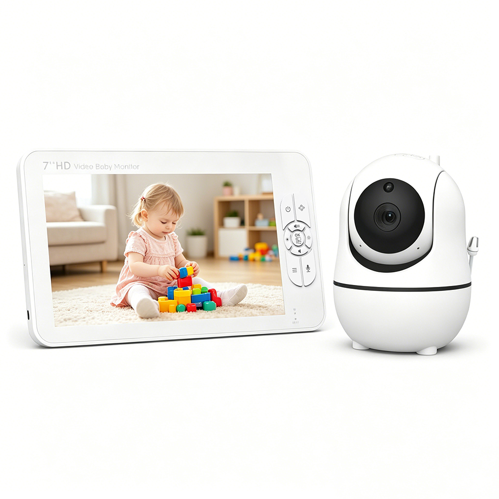 Baby Monitor Split Screen - กล้องวงจรปิดสำหรับเด็กแบบแยกหน้าจอ 7 นิ้ว ความละเอียด 1080P HD