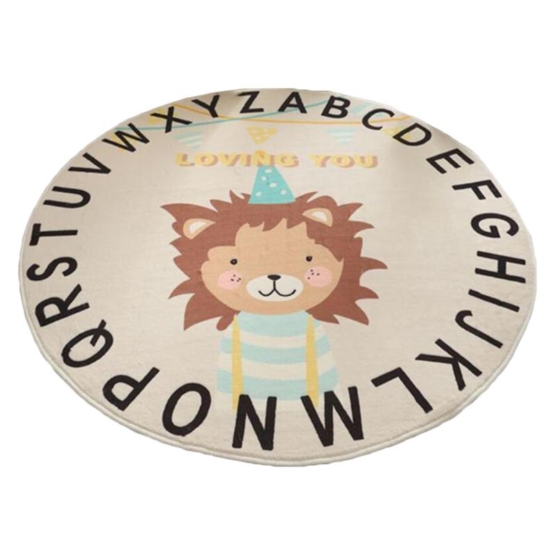 Baby Nursery Carpet - Y4UD การ์ตูนสัตว์พิมพ์เด็กสำหรับ Play Mat Crawling พรมเด็กพรมรอบเกม