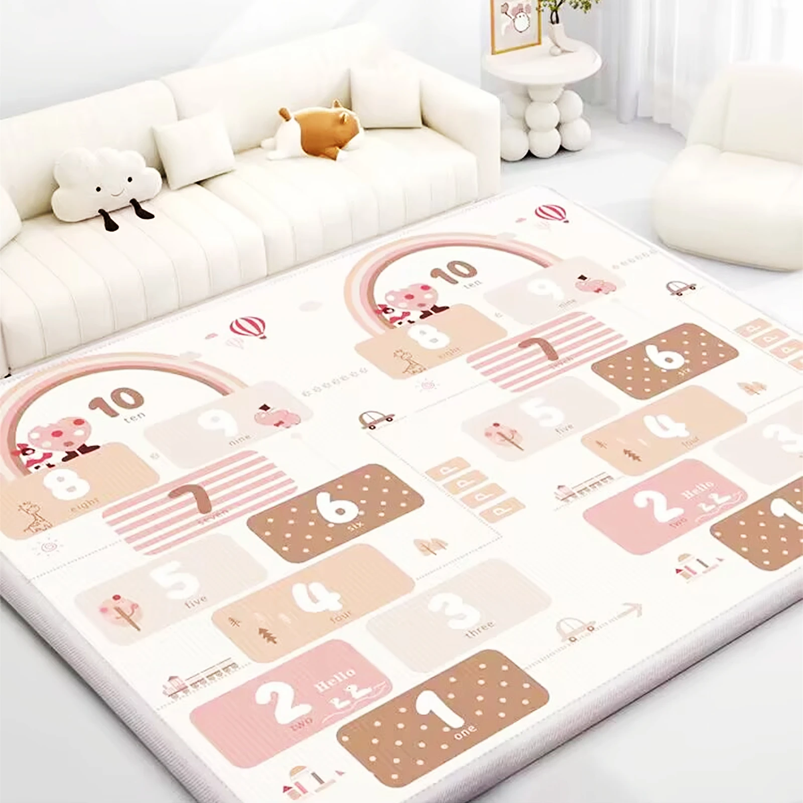 Baby Nursery Carpet - แผ่นรองคลานเด็ก ลายการ์ตูน หนา 1/0.5 ซม. พรมปูพื้นเพื่อการศึกษา