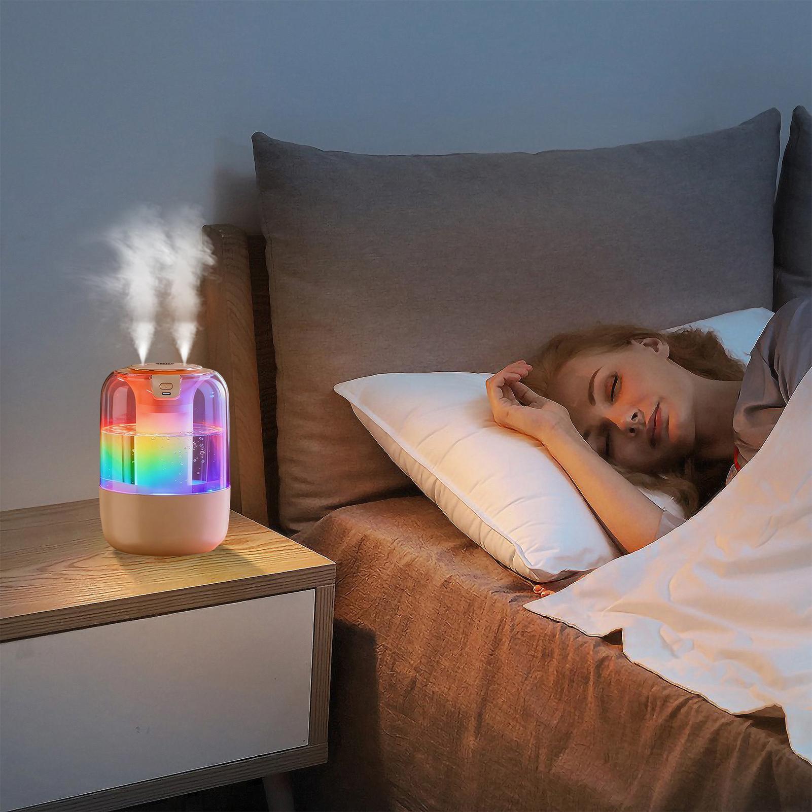 Humidifier Nursery Quiet - เครื่องทำความชื้นในห้องนอนพร้อมไฟกลางคืน เครื่องทำความชื้นที่เงียบสงบสำหรับเด็กทารกพร้อมระดับหมอกที่ปรับได้สำหรับห้องนั่งเล่น ห้องขนาดใหญ่ ห้องเด็กอ่อน