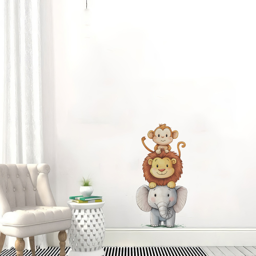 สติ๊กเกอร์ติดผนังรูปสัตว์ป่าแส - Baby Nursery Stickers บทวิจารณ์และราคา
