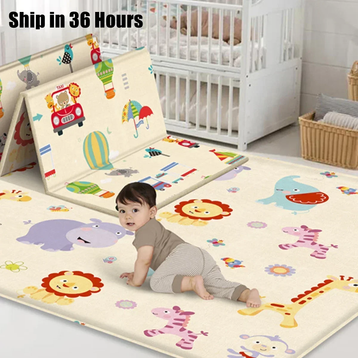 เสื่อเล่นเด็กแบบพับได้ ปลอดสาร - Baby Nursery Carpet บทวิจารณ์และราคา