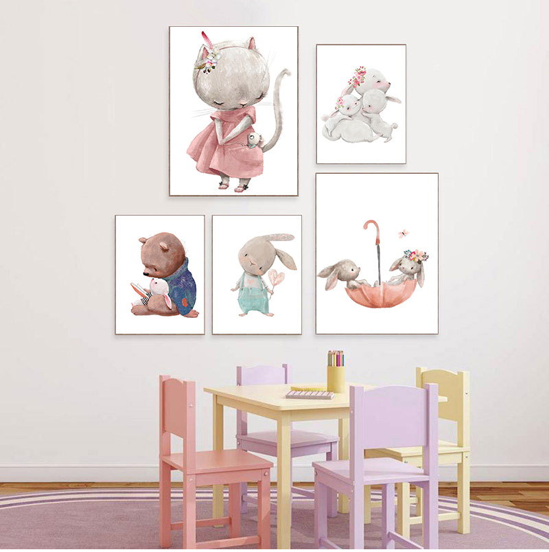 ภาพพิมพ์ศิลปะตกแต่งแบบไม่มีกรอ - Baby Nursery Prints บทวิจารณ์และราคา