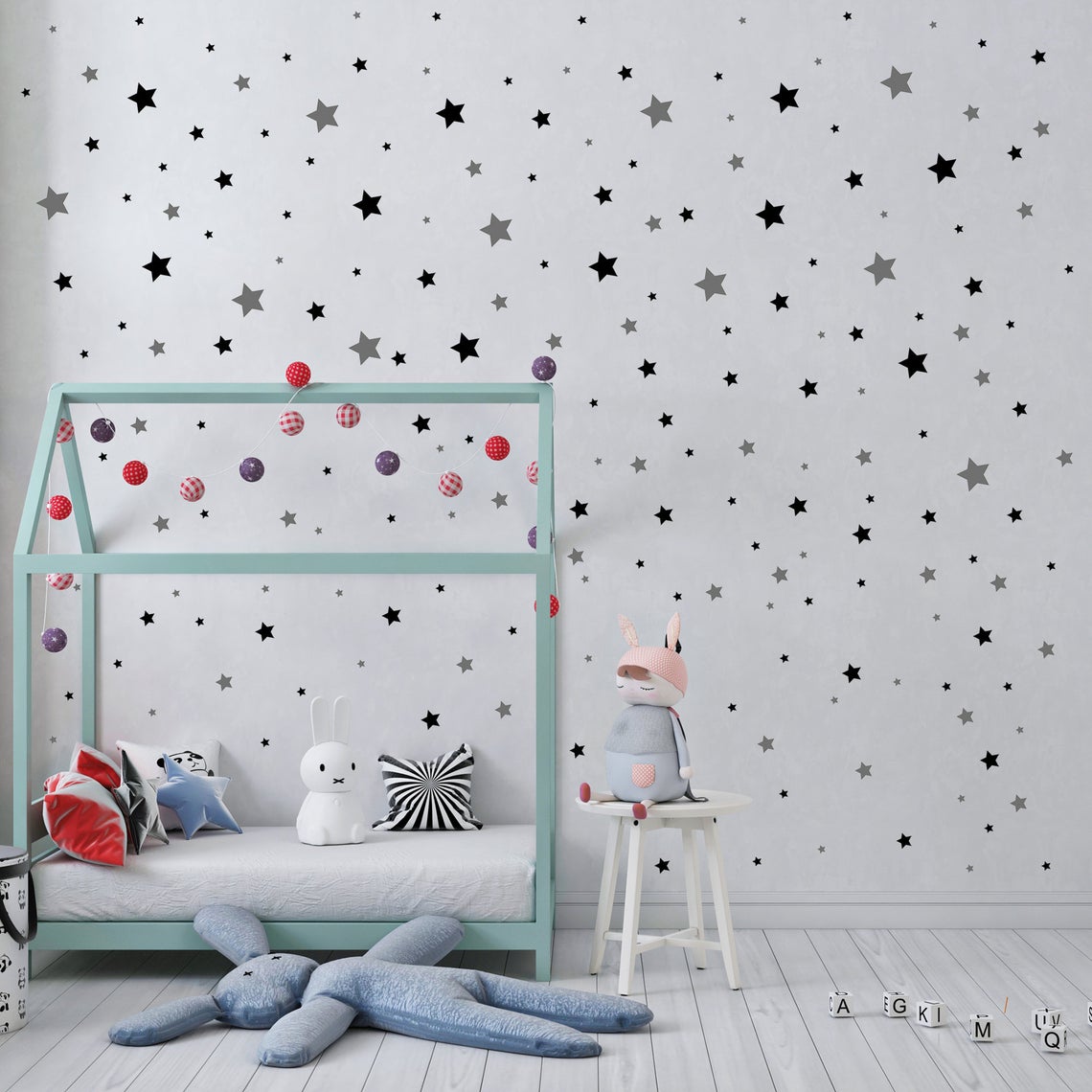 การ์ตูน 65 ชิ้น Star สติ๊กเกอร - Baby Nursery Stickers บทวิจารณ์และราคา