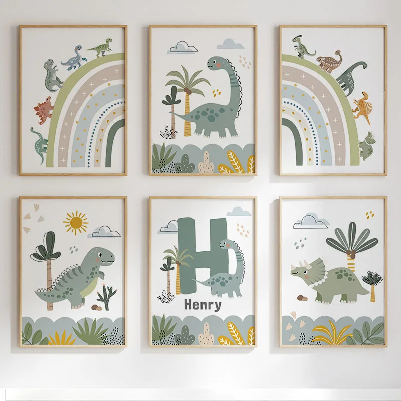 ไดโนเสาร์น่ารัก ทีเร็กซ์ แบรคิ - Baby Nursery Prints บทวิจารณ์และราคา