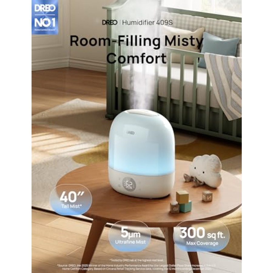 เครื่องทำความชื้นอัจฉริยะสำหรั - Humidifier Nursery Quiet บทวิจารณ์และราคา
