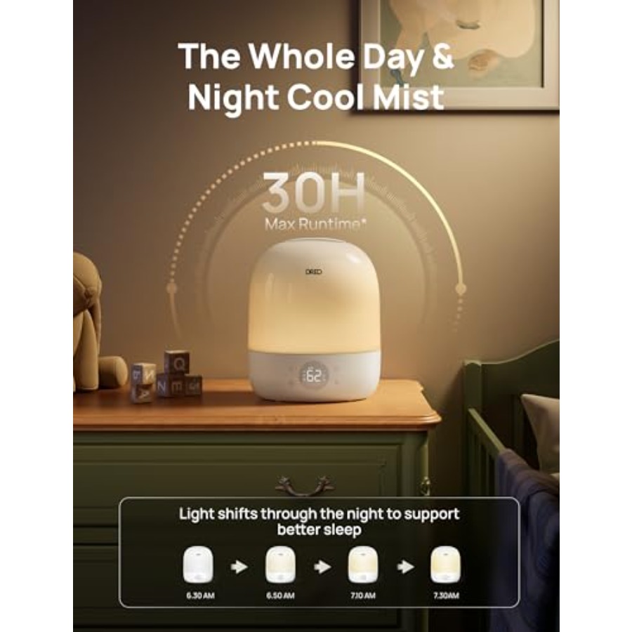 เครื่องทำความชื้นอัจฉริยะสำหรั - Humidifier Nursery Quiet บทวิจารณ์และราคา