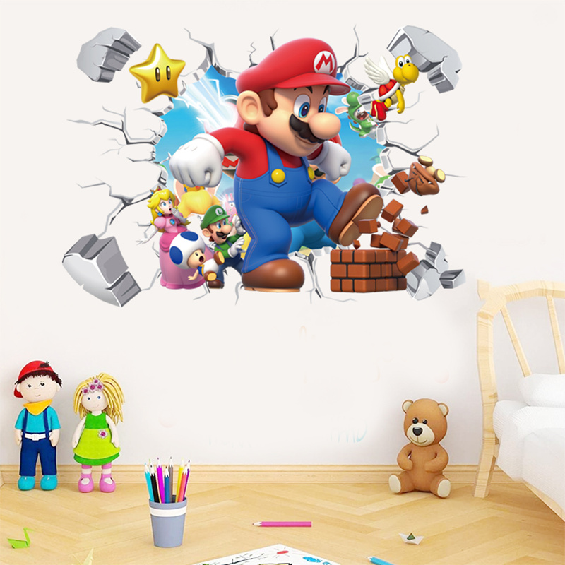 3D การ์ตูนอะนิเมะเกมตัวละครสติ - Baby Nursery Stickers บทวิจารณ์และราคา