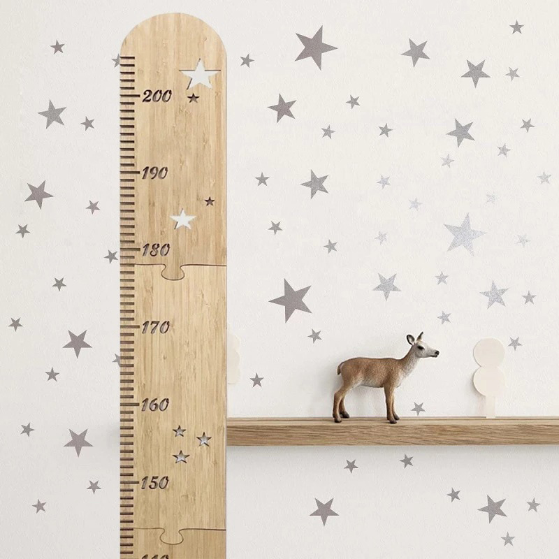 5 แผ่น Nordic ไม้เด็กความสูงแผ - Baby Nursery Stickers บทวิจารณ์และราคา