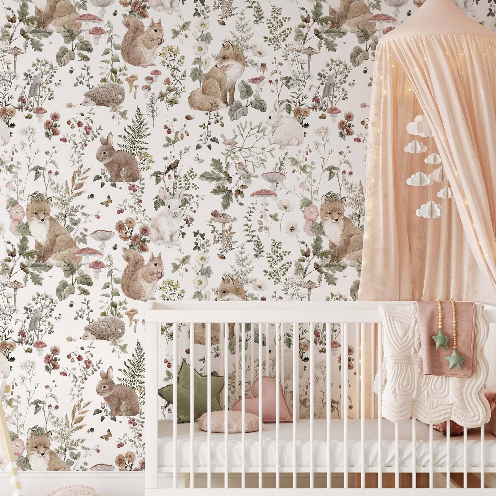Forest Babies MuraL, Boys Nurs - Baby Nursery Vintage บทวิจารณ์และราคา
