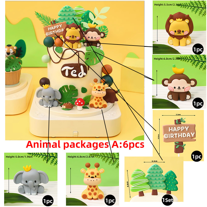 ของตกแต่งเค้กธีมซาฟารี สัตว์ป่ - Baby Nursery Jungle Theme บทวิจารณ์และราคา
