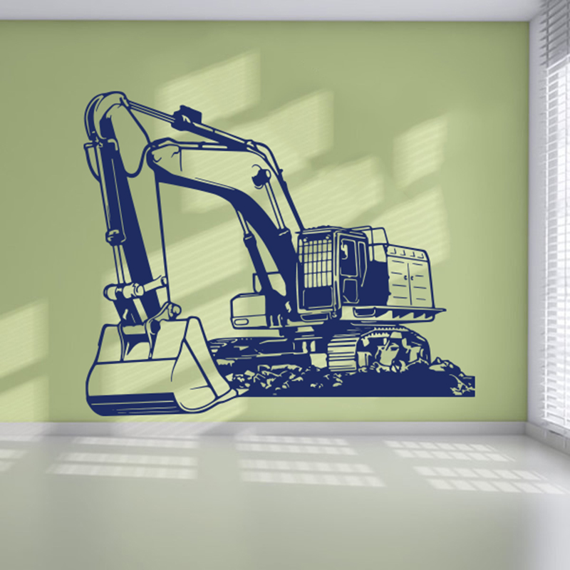 ขนาดใหญ่อุปกรณ์หนักExcavator D - Baby Nursery Stickers บทวิจารณ์และราคา