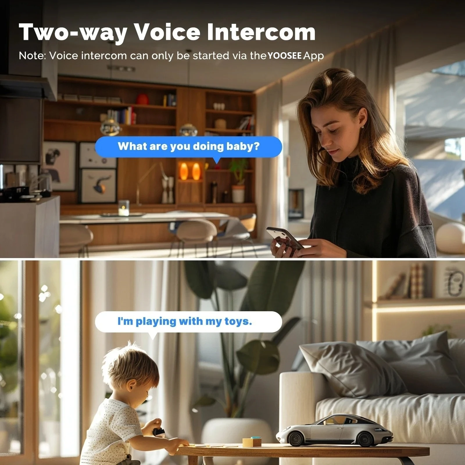 8MP WiFi IP กล้องเลนส์คู่เบบี้ - Baby Monitor Split Screen บทวิจารณ์และราคา