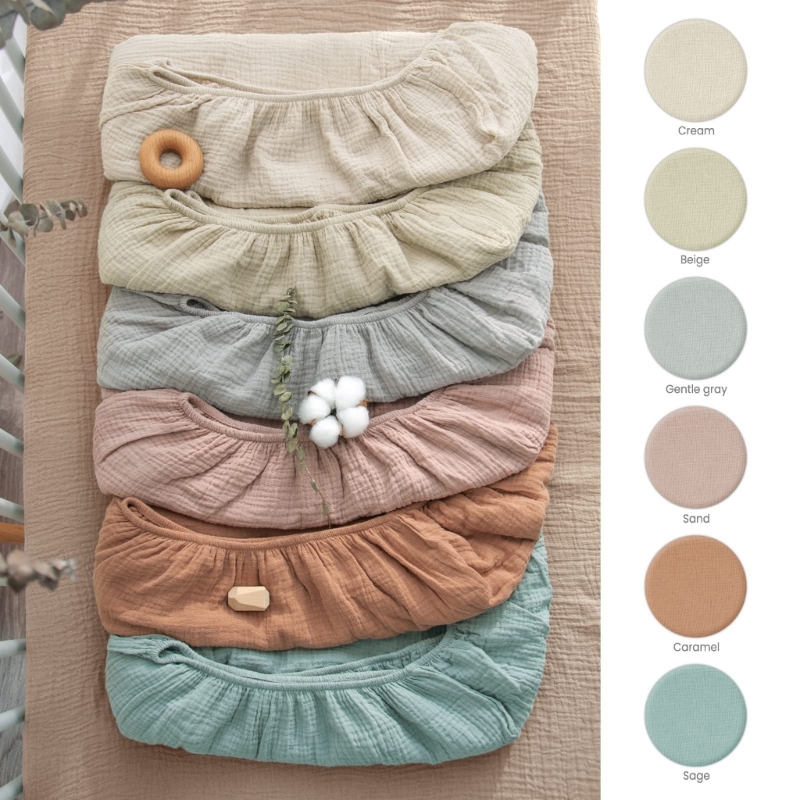 ผ้าปูเตียงผ้าฝ้ายมัสลินนุ่มระบ - Baby Nursery Carpet บทวิจารณ์และราคา