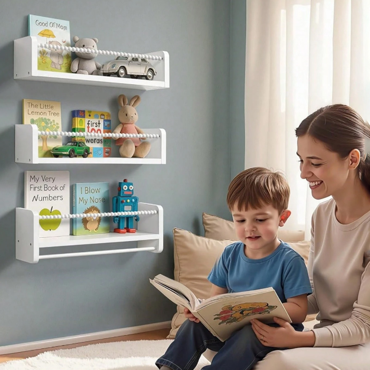 ชั้นวางหนังสือสำหรับห้องเด็ก,  - Baby Nursery Shelves บทวิจารณ์และราคา