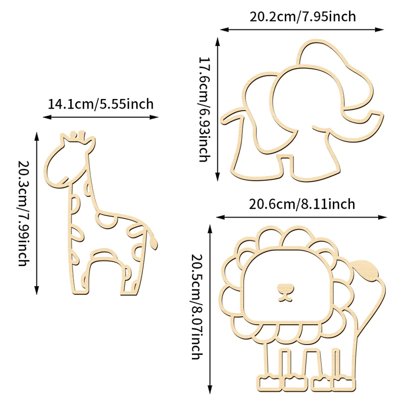 ชุดตกแต่งผนังรูปสัตว์กลวง 3 ชิ - Baby Nursery Kit บทวิจารณ์และราคา