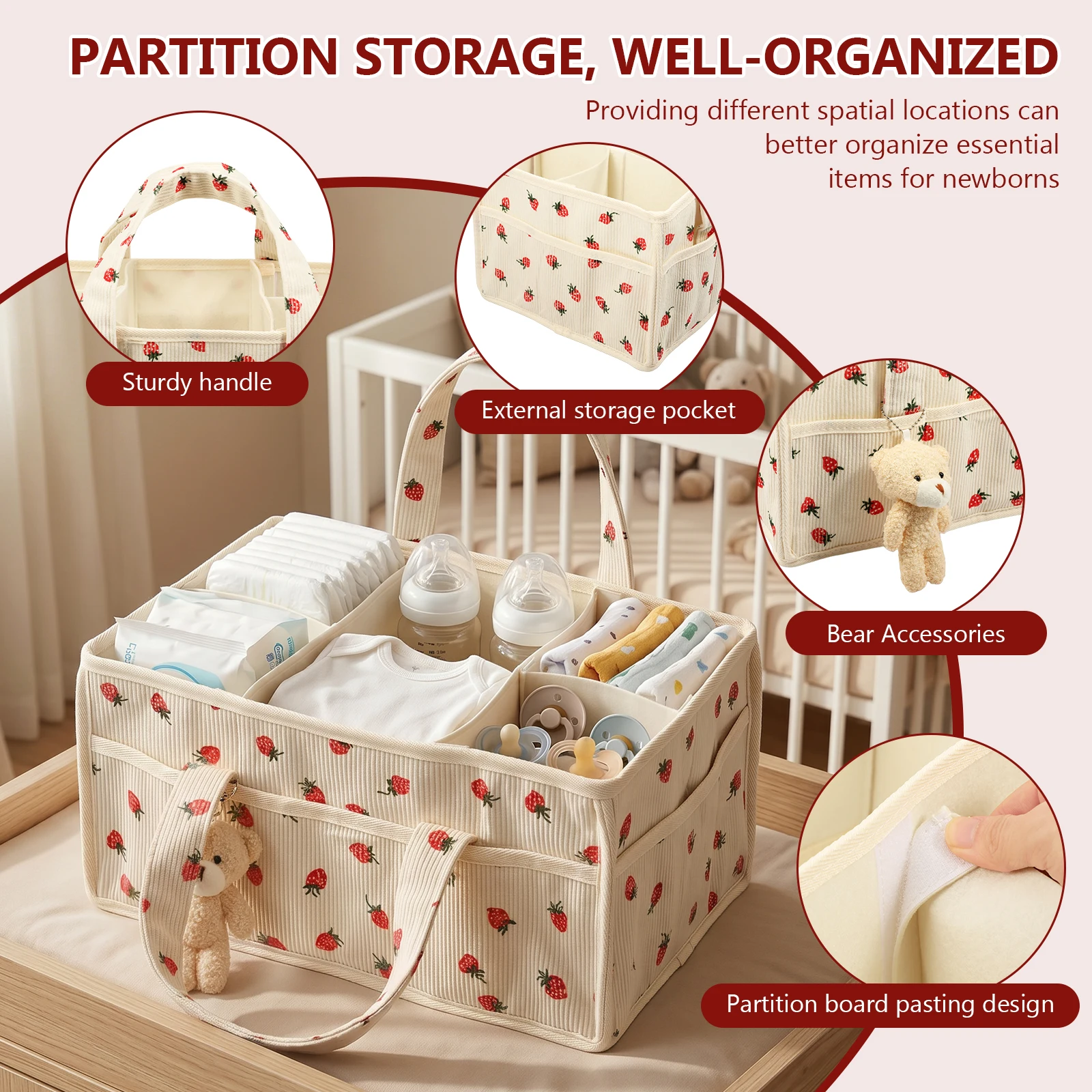 ตะกร้าเก็บผ้าเช็ดทำความสะอาดสำ - Baby Nursery Organization Ideas บทวิจารณ์และราคา