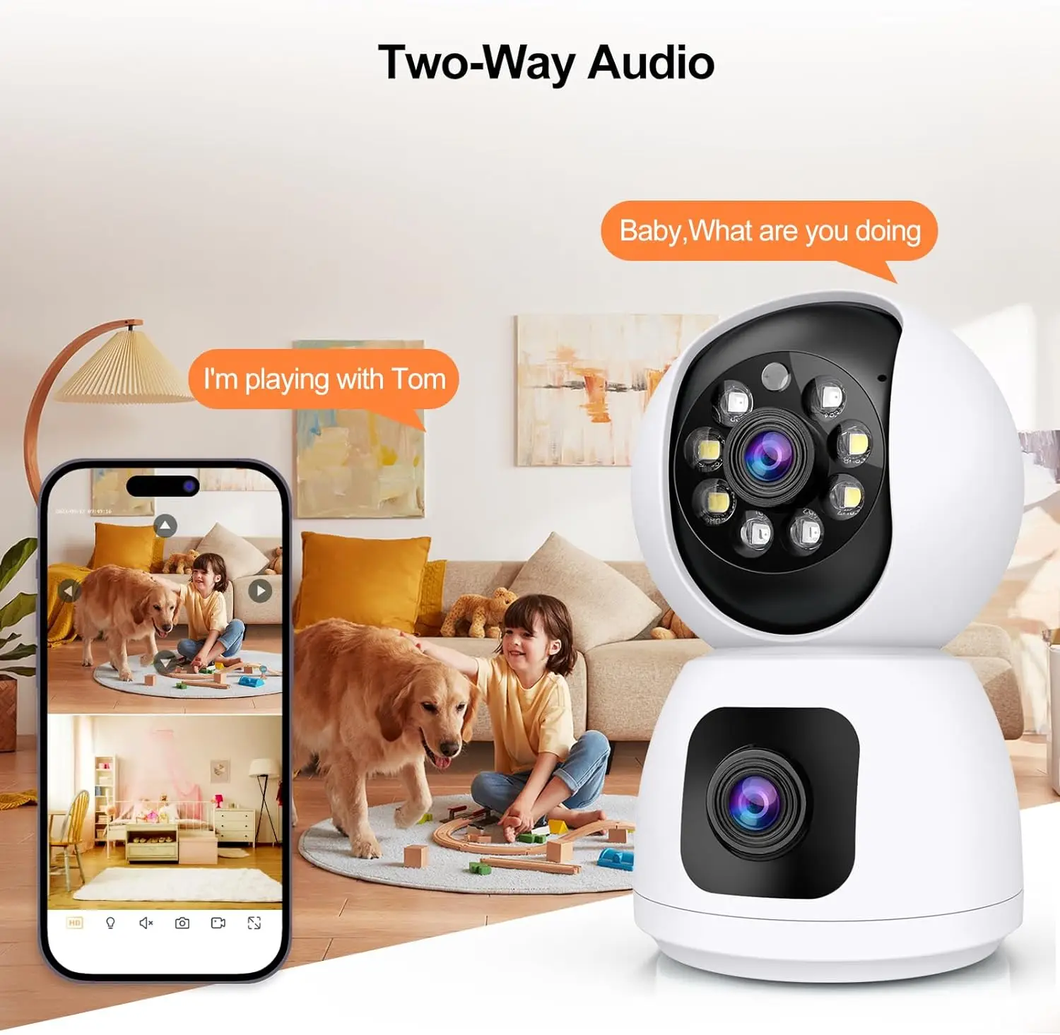 กล้องวงจรปิด Tuya 4K 8MP HD Wi - Baby Monitor Split Screen บทวิจารณ์และราคา