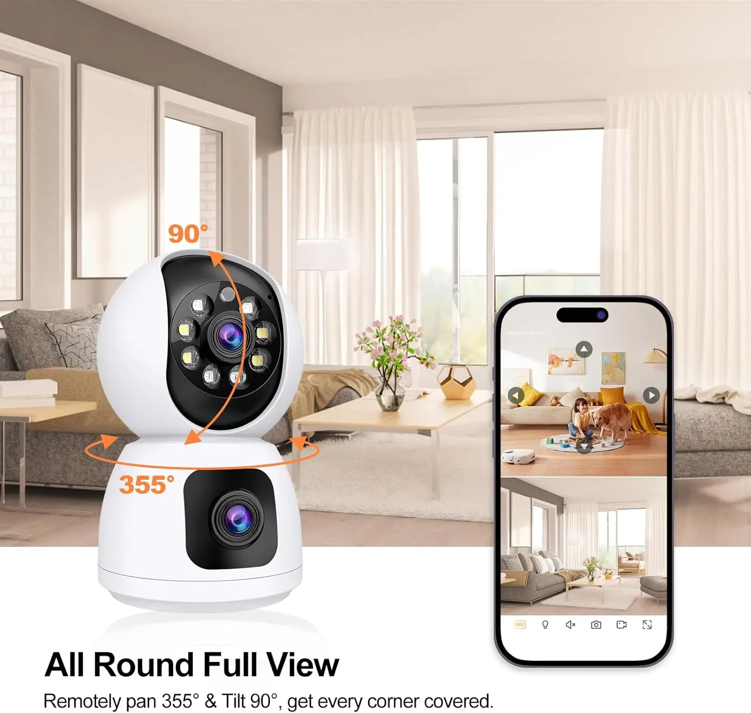 กล้องวงจรปิด Tuya 4K 8MP HD Wi - Baby Monitor Split Screen บทวิจารณ์และราคา