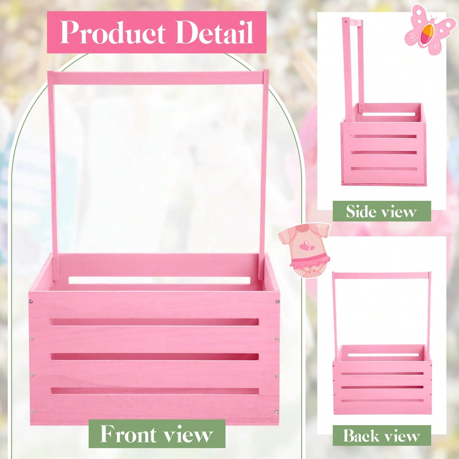 ตะกร้าไม้สำหรับของขวัญเด็กแรกเ - Baby Nursery Unit บทวิจารณ์และราคา