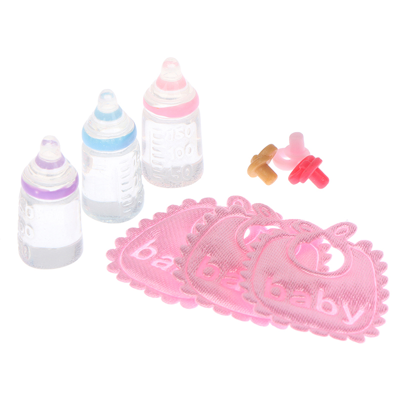 3ชิ้นบ้านตุ๊กตา1:12ขวดนมขนาดเล - Baby Nursery Kit บทวิจารณ์และราคา