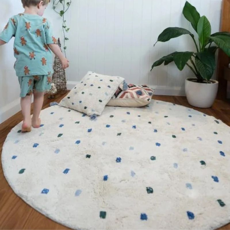 พรมขนนุ่มลายจุดสำหรับห้องนั่งเ - Baby Nursery Carpet บทวิจารณ์และราคา