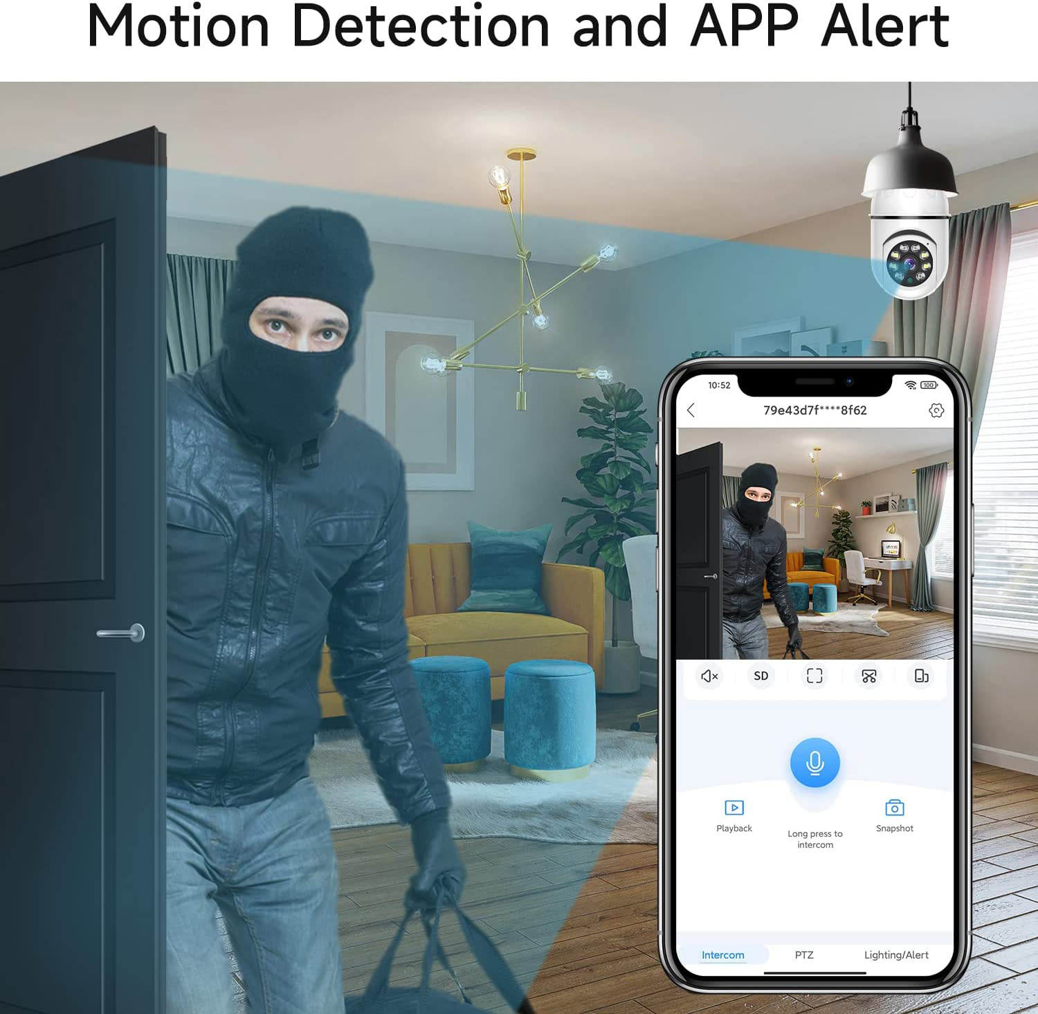 กล้องวงจรปิดหลอดไฟ 8MP E27 แบบ - Baby Monitor Split Screen บทวิจารณ์และราคา