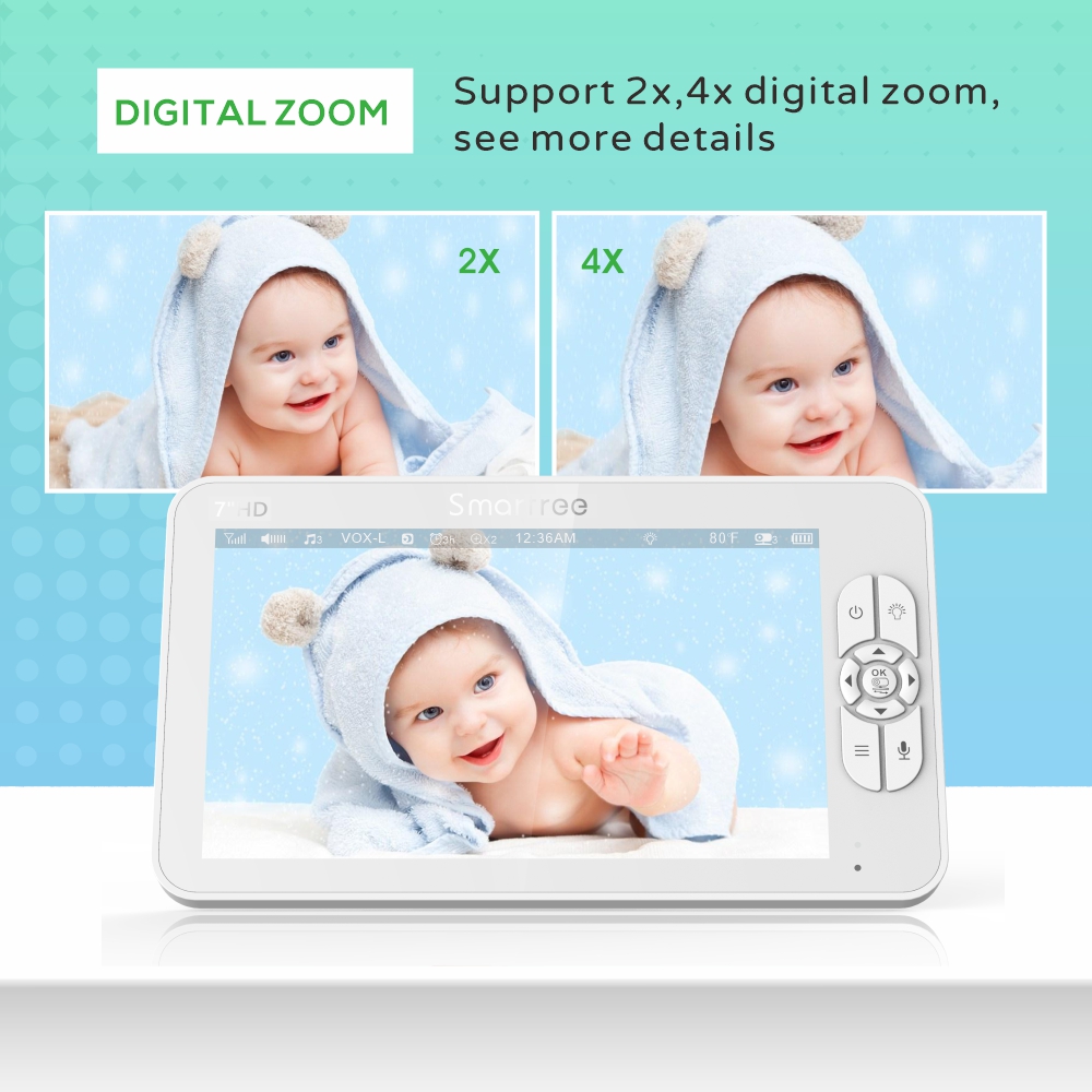 จอภาพเด็กแบบวิดีโอ HD ขนาด 7.0 - Baby Monitor Split Screen บทวิจารณ์และราคา