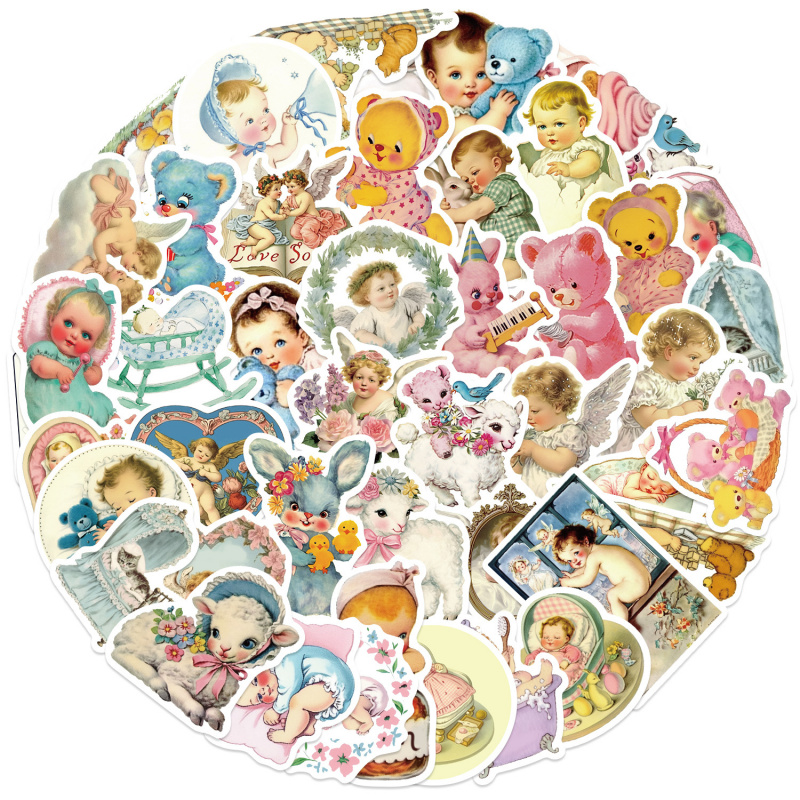 50 ชิ้น สติกเกอร์เด็กสไตล์วินเ - Baby Nursery Vintage บทวิจารณ์และราคา