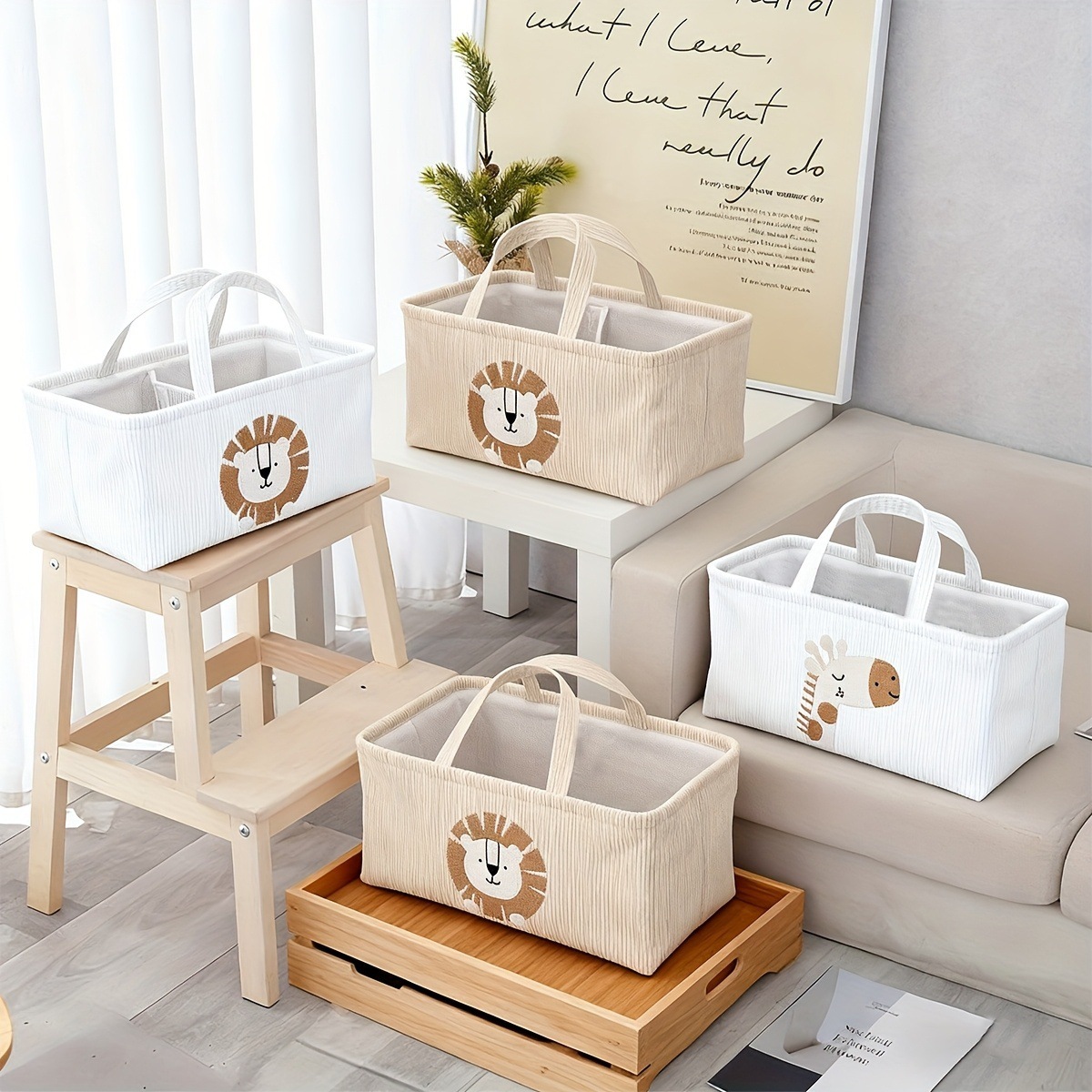 ตะกร้าผ้าใส่ผ้าอ้อมลายสิงโตน่า - Baby Nursery Organization Ideas บทวิจารณ์และราคา