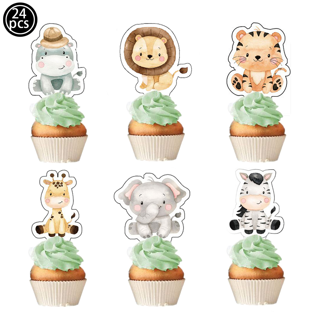 Safari Baby Shower Cupcake Top - Baby Nursery Jungle Theme บทวิจารณ์และราคา
