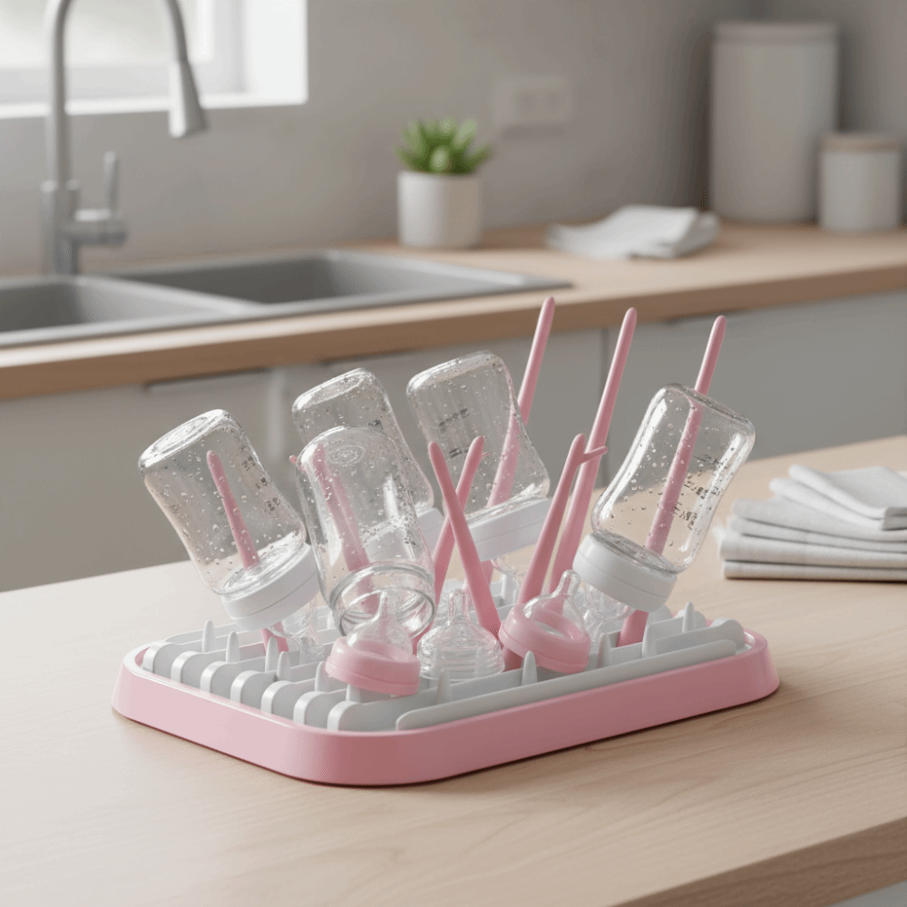 ที่คว่ำขวดนมแบบพับได้ แข็งแรง  - Baby Nursery Essentials บทวิจารณ์และราคา