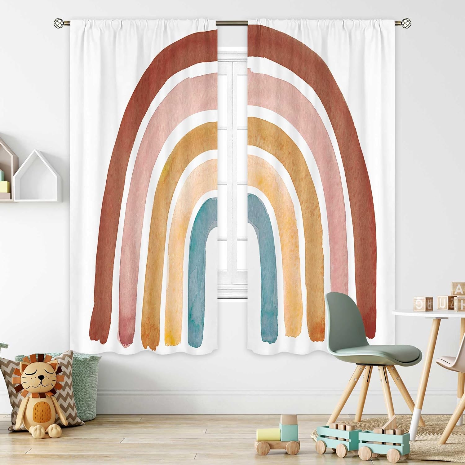 ผ้าม่านโบโฮลายสายรุ้งสำหรับเด็ - Baby Nursery Vintage บทวิจารณ์และราคา