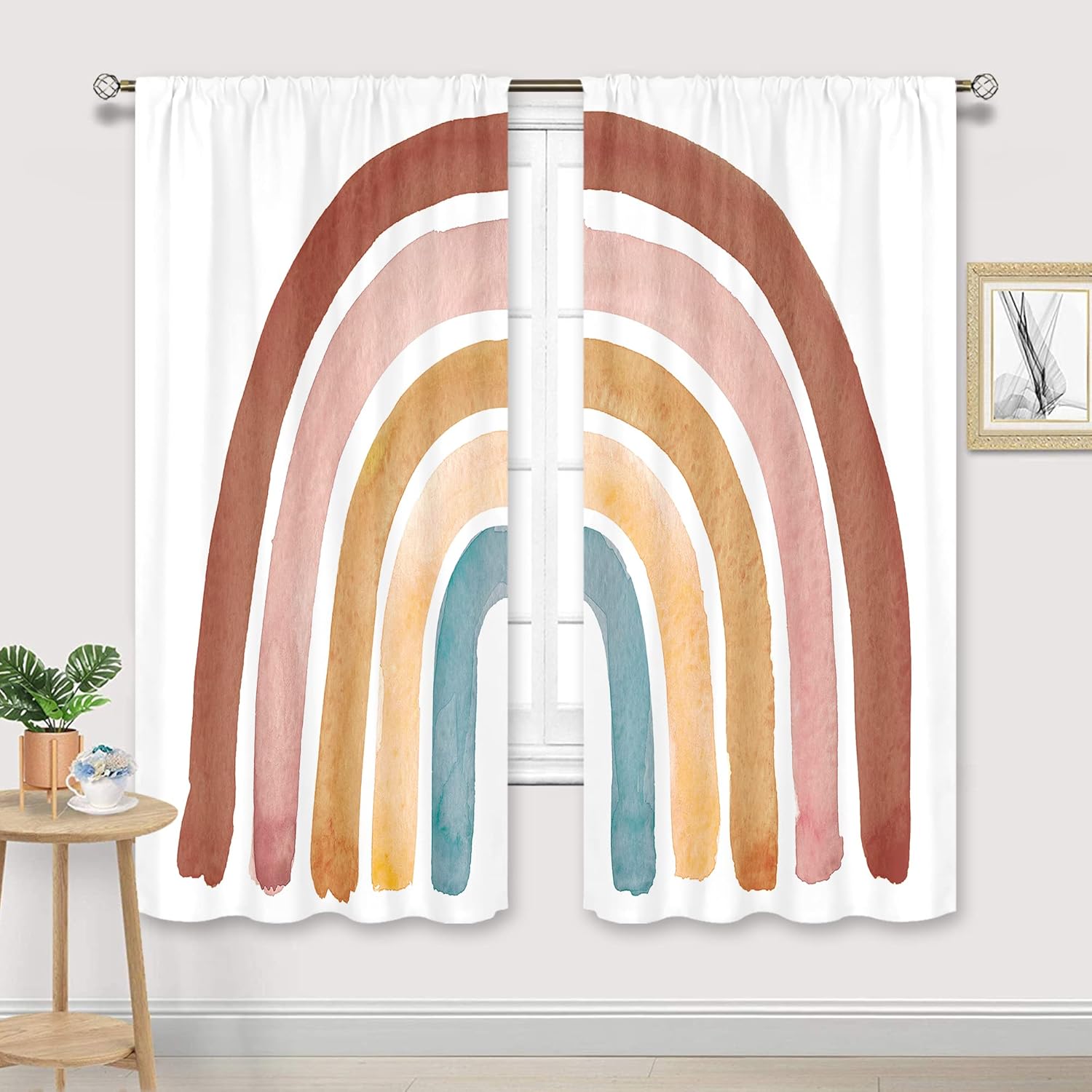 ผ้าม่านโบโฮลายสายรุ้งสำหรับเด็ - Baby Nursery Vintage บทวิจารณ์และราคา