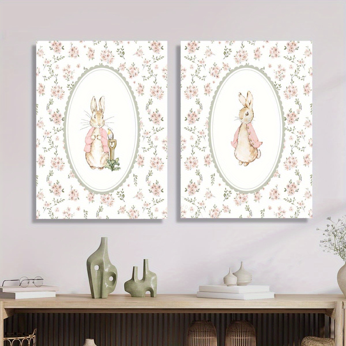 ภาพพิมพ์บนผ้าใบลายกระต่ายอีสเต - Baby Nursery Prints บทวิจารณ์และราคา