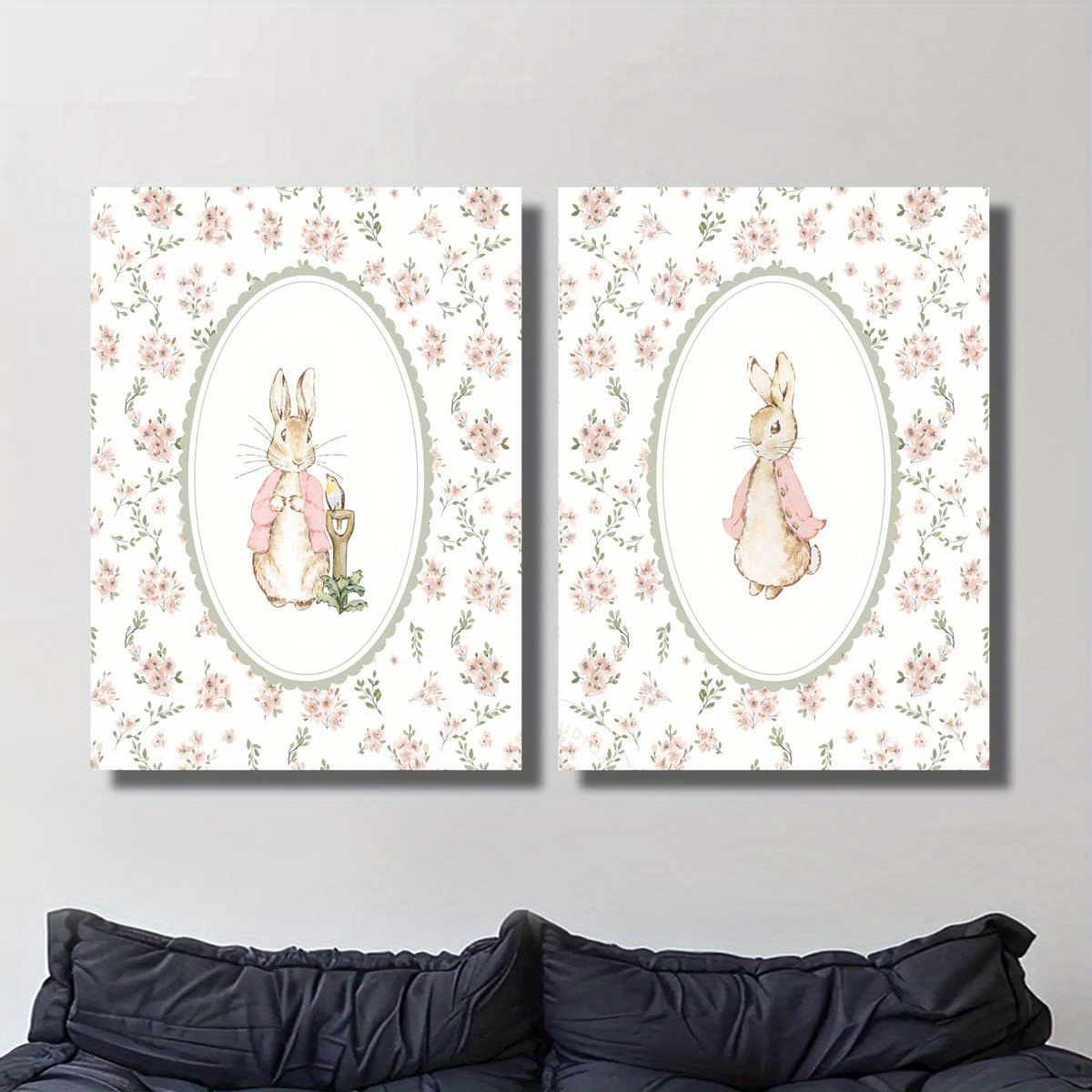 ภาพพิมพ์บนผ้าใบลายกระต่ายอีสเต - Baby Nursery Prints บทวิจารณ์และราคา