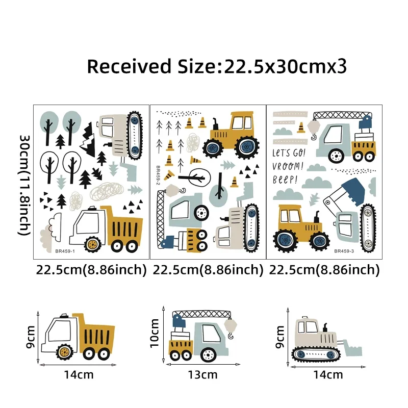 วาดด้วยมือน่ารักรถยนต์ Cargo ร - Baby Nursery Stickers บทวิจารณ์และราคา