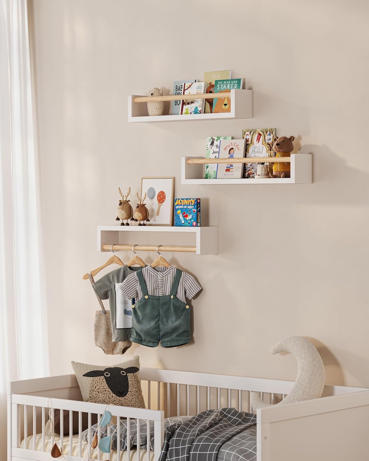 ชุดชั้นวางหนังสือแบบลอยตัว 3 ช - Baby Nursery Shelves บทวิจารณ์และราคา