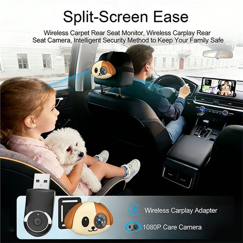 ABQB-กล้องติดรถยนต์สำหรับเด็ก  - Baby Monitor Split Screen บทวิจารณ์และราคา