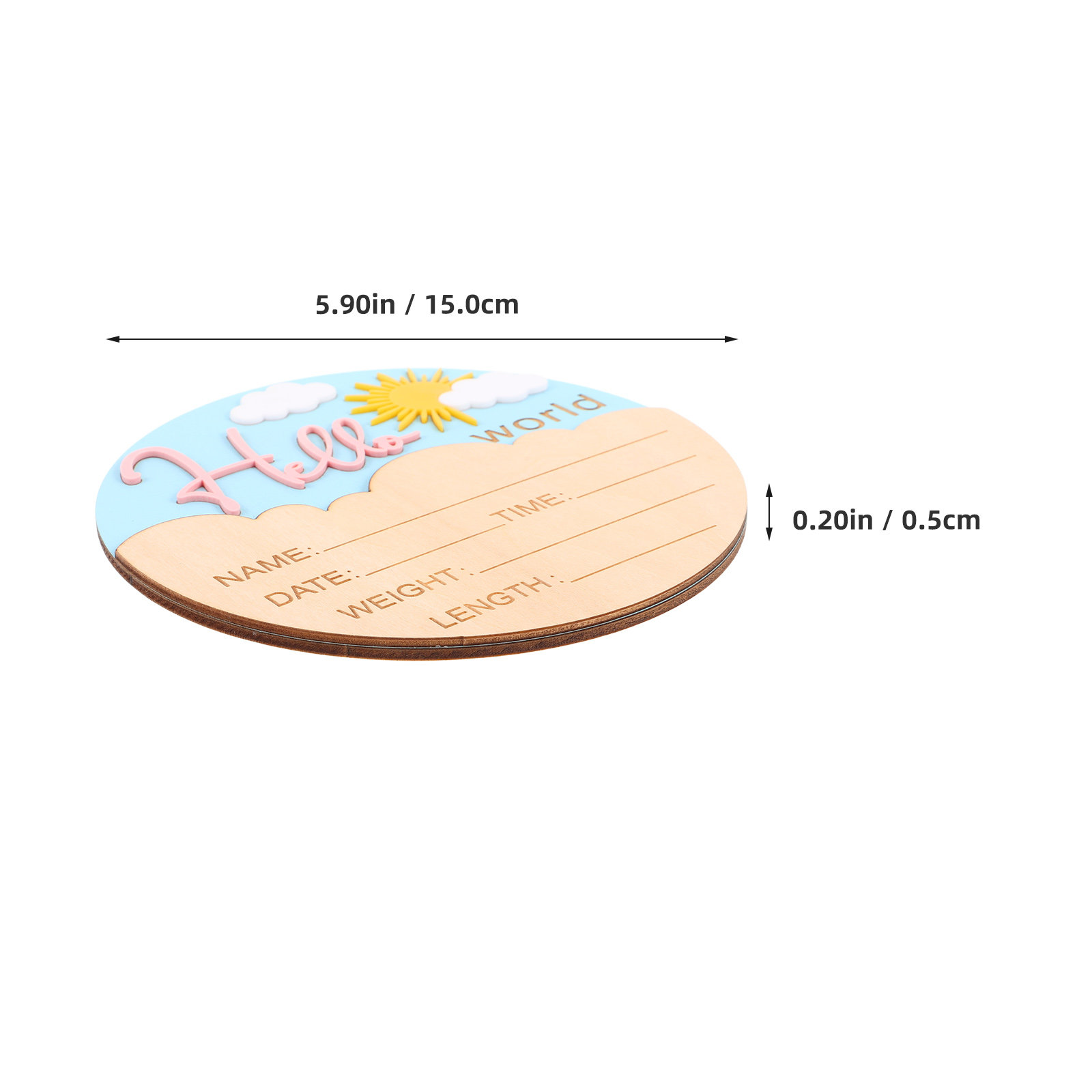 ป้ายไม้ทรงกลมสำหรับต้อนรับทารก - Baby Nursery Keepsake บทวิจารณ์และราคา