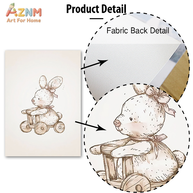 AZNM ของตกแต่งผนังผ้าแคนวาสลาย - Baby Nursery Vintage บทวิจารณ์และราคา