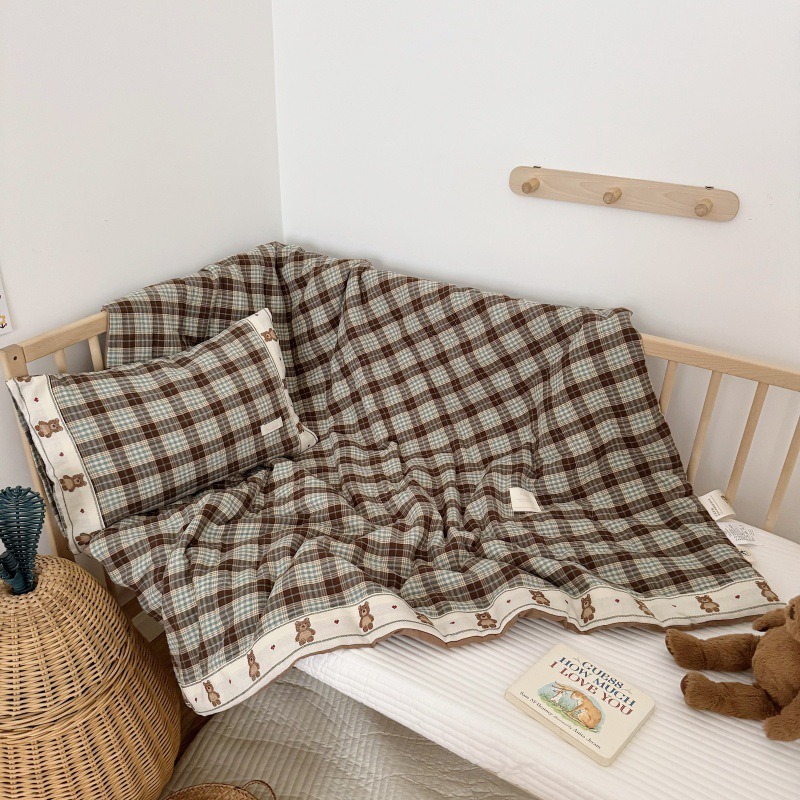 ผ้านวมผ้าลินินตารางระบายอากาศส - Baby Nursery Bedding บทวิจารณ์และราคา