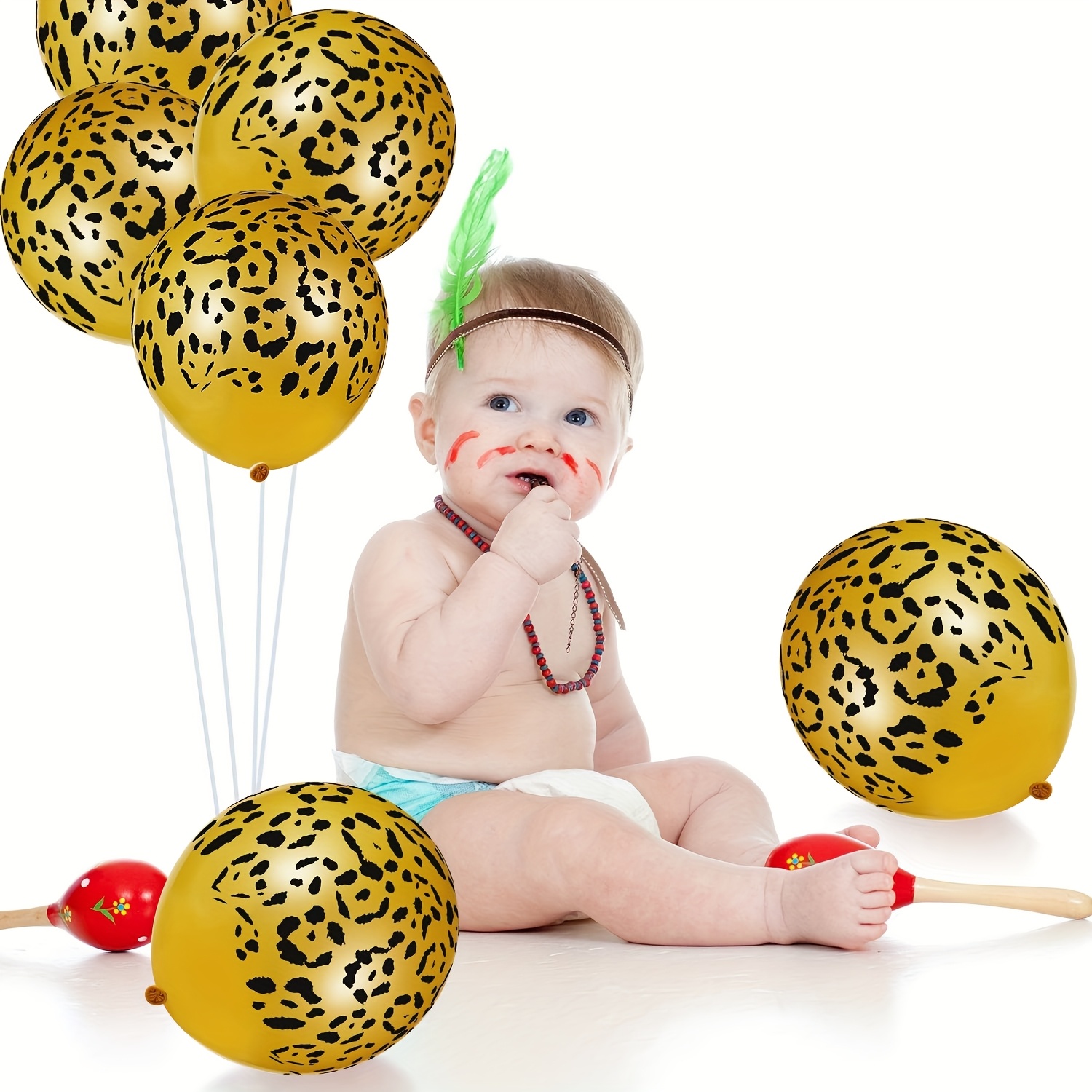 ลูกโป่งลายเสือดาว ลูกโป่งลายสั - Baby Nursery Jungle Theme บทวิจารณ์และราคา