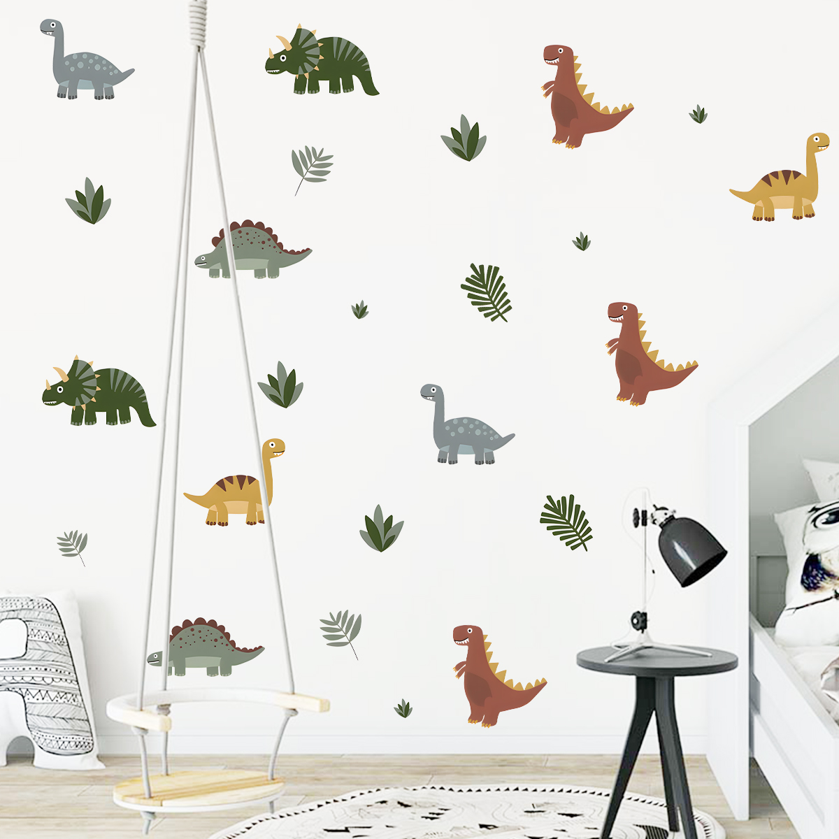 การ์ตูนน่ารักไดโนเสาร์สัตว์สติ - Baby Nursery Stickers บทวิจารณ์และราคา