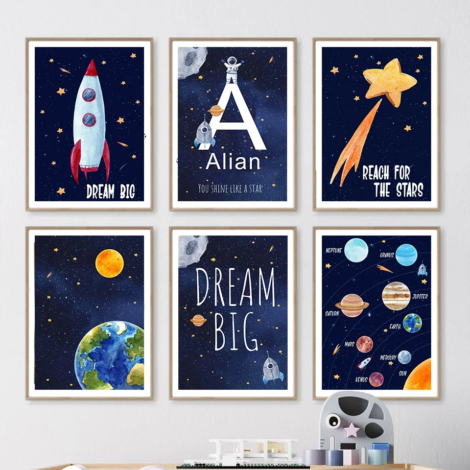 ภาพวาดบนผ้าใบ 1 ชิ้น ภาพพิมพ์ต - Baby Nursery Posters บทวิจารณ์และราคา